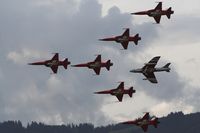 J-3089 @ LOXZ - AIRPOWER 09Patrouille Swisse with Hawker Hunter  1958-2008 Hawker Hunter 50 years in Switzerland.  - by Delta Kilo