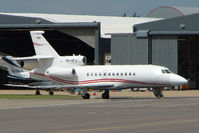 TR-AFJ @ EGGW - Gabonese registered Falcon thru the Luton heat haze - by Terry Fletcher