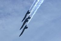 161967 @ DVN - Blue Angels at the Quad Cities Air Show, and I'm shooting into the sun. Leading 163106, 163130 and 161959 - by Glenn E. Chatfield