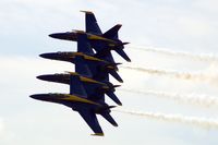 161967 @ DVN - Blue Angels at the Quad Cities Air Show, and I'm shooting into the sun. Leading 163106, 163130 and 161959