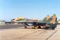 5616 @ EGDM - Fulcrum A of the Czech Air Force at the 1992 Air Tattoo Intnl at Boscombe Down. - by Peter Nicholson