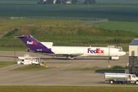 N464FE @ KCID - Parked at the FedEx ramp, seen from the tower about 3/4 mile away. - by Glenn E. Chatfield