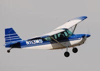 N113MS @ KFNL - At KFNL doing a wave on a flyby.