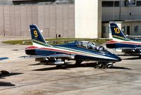 MM54536 @ EGVA - MB.339A of the Frecce Tricolori display team at the 1991 Intnl Air Tattoo at RAF Fairford. - by Peter Nicholson