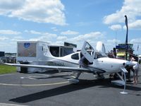 N128CK @ EGTB - SR22 exhibited at Aero Expo