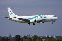 TC-TLC @ EBBR - New visitor to Brussels (first flight to here), about to land on rwy 02. - by Philippe Bleus