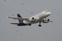 OO-SSG @ EBBR - Flight SN3155 is taking off from rwy 07R
