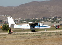 N923MA @ CA89 - 1968 de Havilland DHC-6-200 TWIN OTTER & chicks @ Skylark Airport (sod strip), Lake Elsinore, CA - by Steve Nation