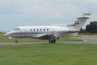 G-CFBP @ EGGW - BAe125 taxies out at Luton - by Terry Fletcher