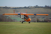 G-MYNX @ EGLS - G-MYNX taxiing into Old Sarum - by John Hunter