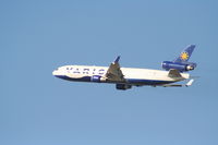 PP-VTJ @ KLAX - Varig MD-11, PP-VTJ Departs RWY 25R KLAX - by Mark Kalfas