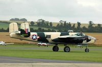 F-AZZU @ EGSU - 2. B-25J-35 Mitchell at Duxford Flying Legends Air Show July 09