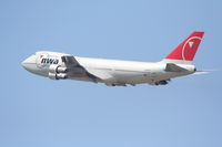 N637US @ KLAX - Northwest Boeing 747-251B, N637US departing 25R KLAX for RJAA - by Mark Kalfas