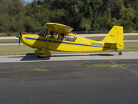 N8339V @ AJO - Colorful 1966 Champion 7ECA taxiing (unfortunately this aircraft crashed with two souls lost nr. Lake Elsinore, CA on June 17, 2009) @ photographer-friendly Corona Municipal, CA - by Steve Nation