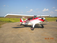 N4509Z @ KCXO - Just after a long cross-country from South Carolina to Texas, still airworthy. - by Bob Lawrence