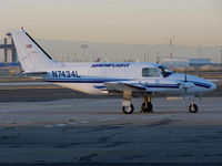 N7434L @ KOAK - Ameriflight 1972 Piper PA-31-310 freighter in standard colors@ RHV - by Steve Nation