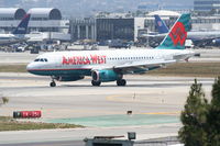 N824AW @ KLAX - America West Airbus A319-132, N824AW arriving on 25L KLAX - by Mark Kalfas