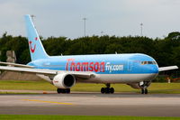 G-OBYE @ EGCC - Thomson - by Chris Hall