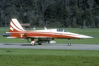 J-3089 @ LSMM - Patrouille Suisse aircraft with target tow pod.