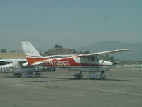 N7350T @ POC - Parked at Brackett - by Helicopterfriend