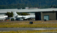 N413LC @ S50 - A jet parked at Auburn, unusual visitor