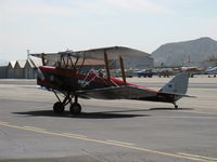 N675LF @ SZP - 1944 DeHavilland DH 82A TIGER MOTH, Gipsy Major I 4 cylinder air-cooled 135 Hp inverted in-line engine, taxi - by Doug Robertson