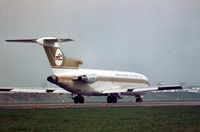 5A-DIB @ LHR - Boeing 727 of Libyan Arab Airlines preparing to depart London Heathrow in the Summer of 1976. - by Peter Nicholson