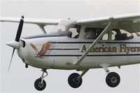 N77AF @ KDPA - American Flyers Cessna 172R, N77AF, on final RWY 20R KDPA - by Mark Kalfas