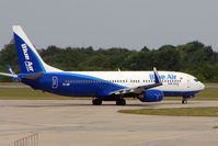 YR-BIB @ EGSS - Blue Air Romania B737 at Stansted