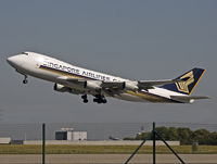 9V-SFK @ EBBR - Regular visitor taking off from rwy 25R. - by Philippe Bleus
