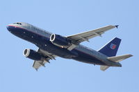 N855UA @ KLAX - United Airlines A319-131, N855UA departing KLAX 25R. - by Mark Kalfas