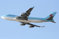 HL7438 @ KLAX - Korean Air Cargo 747-4B5ERF, HL7438 departing 25L KLAX. - by Mark Kalfas
