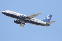 N314UA @ KLAX - United Airlines Boeing 737-322, N314UA departing KLAX 25R. - by Mark Kalfas