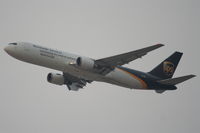 N318UP @ KLAX - UPS Boeing 767-34AF, N318UP departing 25L KLAX. - by Mark Kalfas