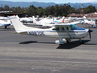 N9870E @ PAO - 1985 Cessna 182R taxiing to holding area @ Palo Alto, CA - by Steve Nation