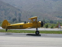 N69765 @ SZP - 1941 Boeing Stearman A75N1 (PT-17 KAYDET) as Navy  N2S-1, Continental W-670 220 Hp, landing roll Rwy 22 - by Doug Robertson
