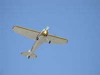 N195SE @ SZP - Cessna 195 BUSINESSLINER, Jacobs R-755 300 Hp, takeoff climb Rwy 22 - by Doug Robertson