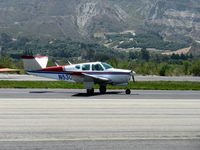 N5300E @ SZP - 1958 Beech K35 BONANZA, Continental IO-470-C 250 Hp, K35 first Bonanza with 50 gallons fuel, landing roll Rwy 22 - by Doug Robertson