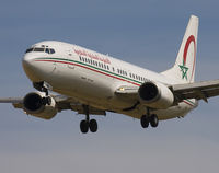 CN-RMF @ EBBR - Short final rwy 25L. This one has been Atlas Blue before and now wears Royal Air Maroc colors and title. However, I distintly heard the Atlas Blue callsign on the radio. - by Philippe Bleus