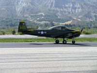 N4403K @ SZP - 1948 Ryan NAVION as L-17B, Continental E-185 (Owner states 225 hp) engine, single windshield, canopy mods, landing roll Rwy 22 - by Doug Robertson