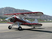 N32135 @ SZP - 1941 Waco UPF-7, Continental W670 220 Hp, a stunning showplane, S-turns taxi to Rwy 22 - by Doug Robertson