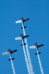 G-OFFO - The Blades Aerobatic Display Team flying their Extra EA300L's with Andy Offer (G-OFFO) in the lead, at the Thannet Air Show, Kent, U.K. June 14th 2008