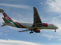 5Y-KQU @ EGLL - Kenya on approach(dont mind the lamp-post)
