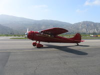 N195H @ SZP - 1948 Cessna 195 BUSINESSLINER, Jacobs R755-A2 300 Hp, taxi back - by Doug Robertson