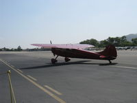 N195H @ SZP - 1948 Cessna 195 BUSINESSLINER, Jacobs R755-A2 300 Hp, taxi turn - by Doug Robertson