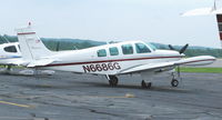 N6686G @ KDAN - 1981 Beech A36TC in Danville Va. - by Richard T Davis