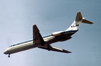 PH-DNM @ LHR - DC-9-33, named Madrid, of KLM Royal Dutch Airlines on final approach at London Heathrow in the Summer of 1976. - by Peter Nicholson