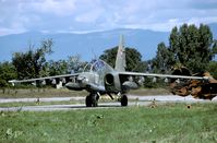 017 @ LBPG - Although slowly disappearing from the skies, the Bulgarian air force still operates the Su-25. - by Joop de Groot