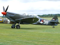 G-CCCA @ EGSU - Supermarine Spitfire TR.IX G-CCCA Historic Flying Inc painted as Royal Netherlands Air Force H-98 - by Alex Smit
