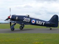 F-AZXL @ EGSU - Hawker Sea Fury FB10 F-AZXL Frederic Akary painted as Royal Australian Navy 369